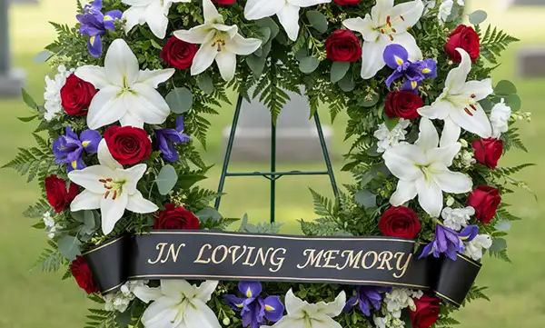 creazione coorone Corone funebri e composizioni floreali per cerimonie