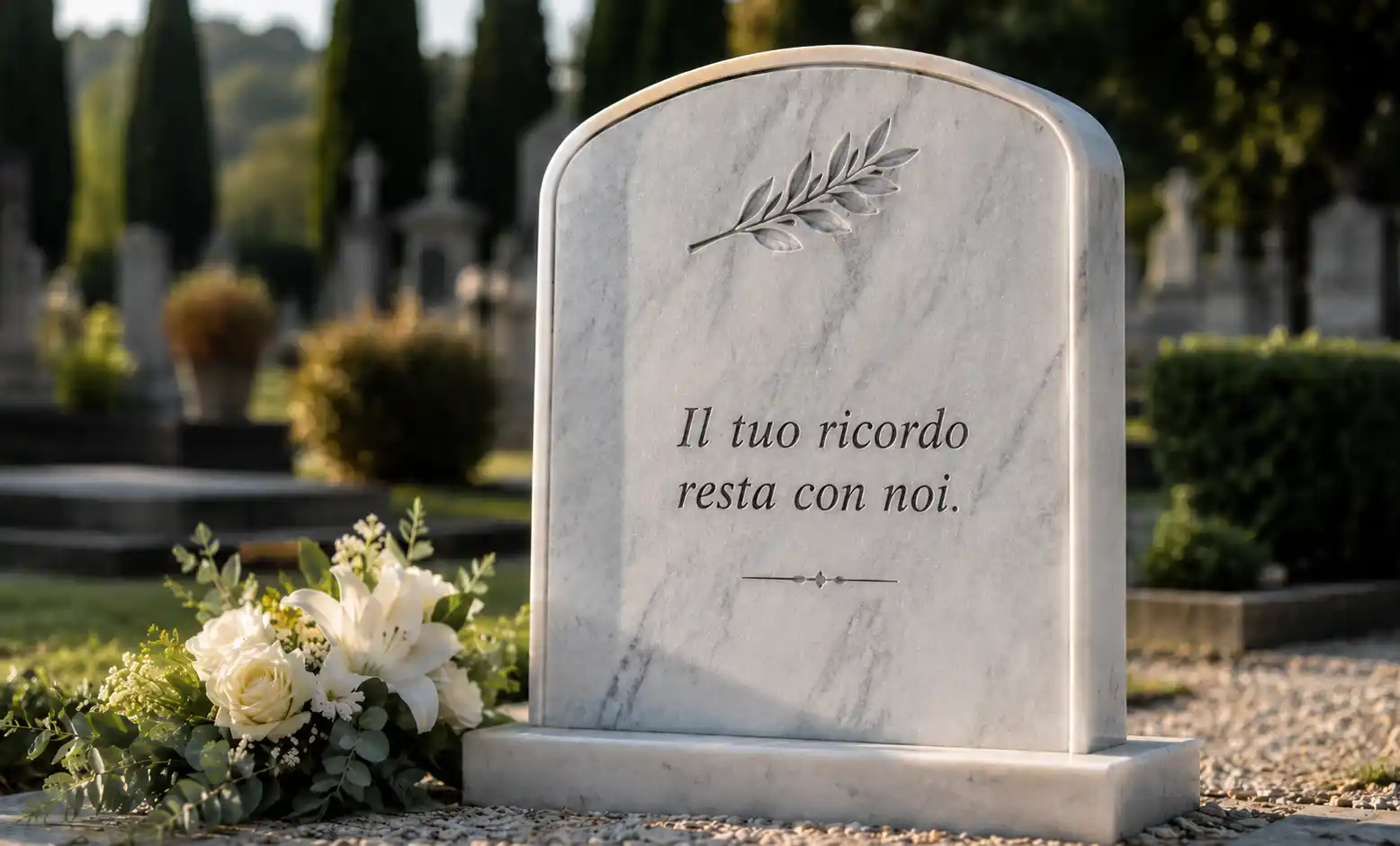 epitaffi Lapide di marmo bianco con epitaffio inciso